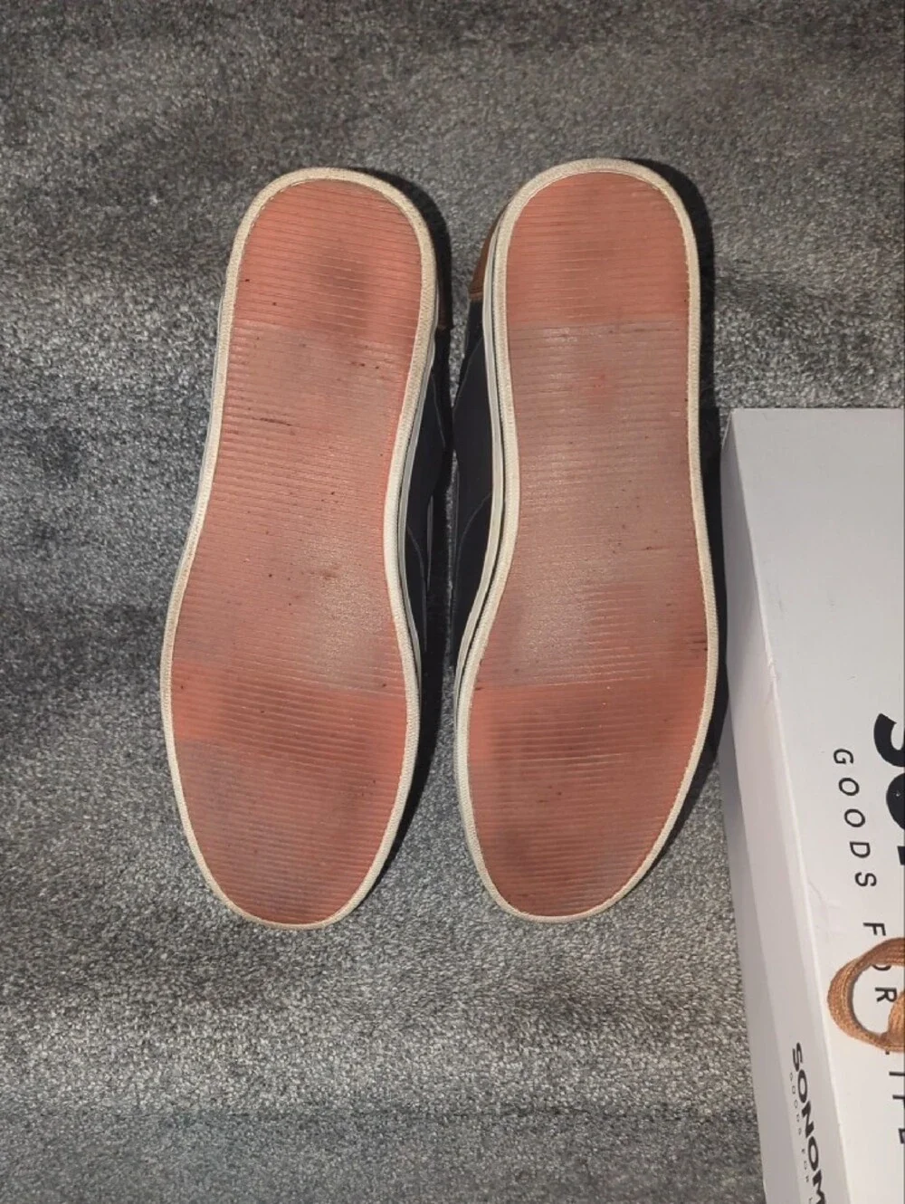 Sonoma Men’s Black Boat Shoes with Tan Laces